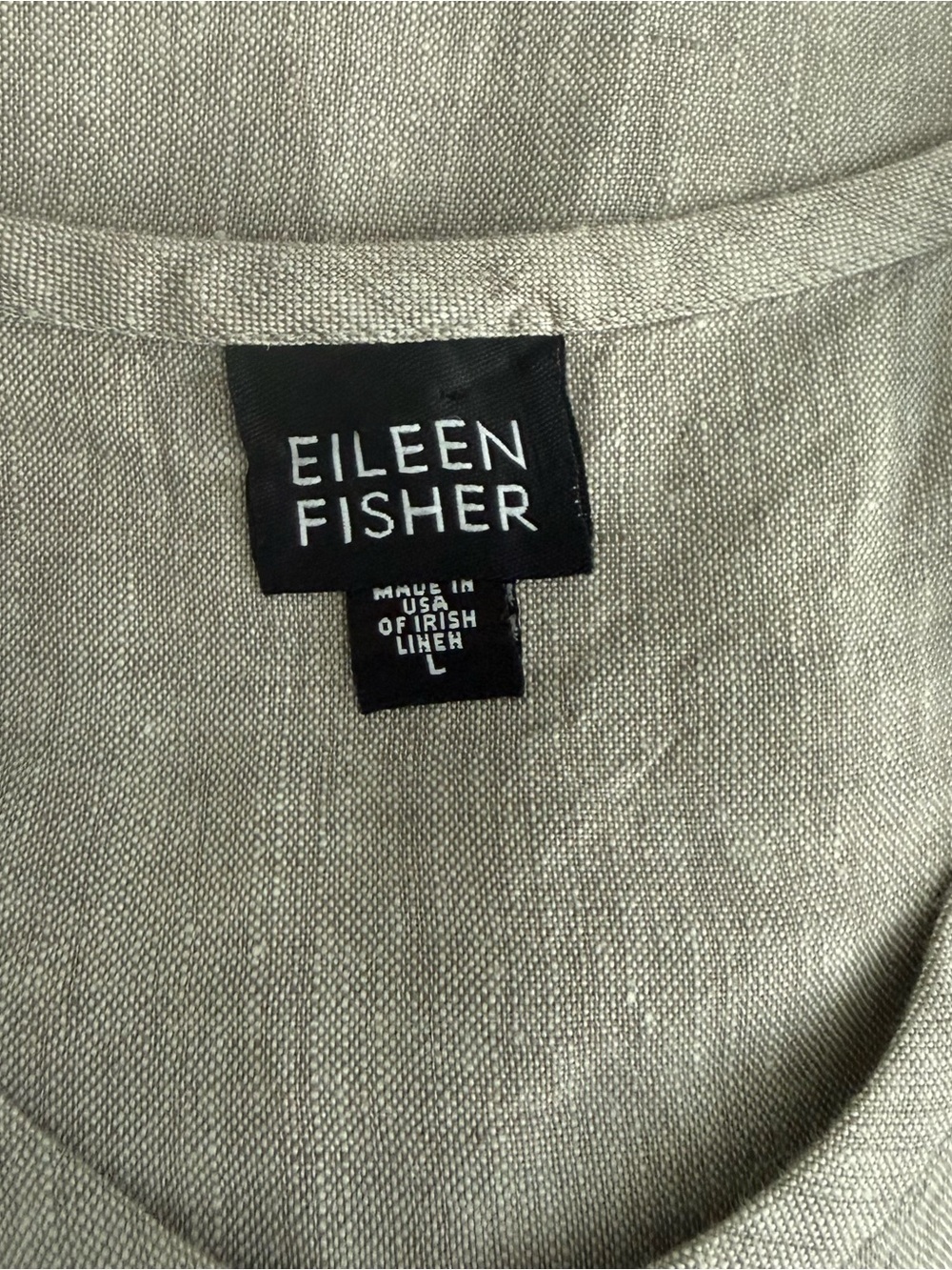 Eileen Fisher Sleeveless Button-Down Organic Linen Gauze Long Shirt / Tunic - Picture 9 of 11